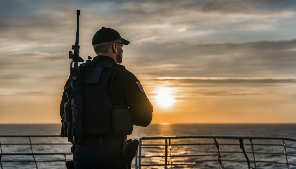 close protection officer for maritime security